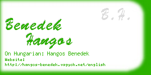 benedek hangos business card